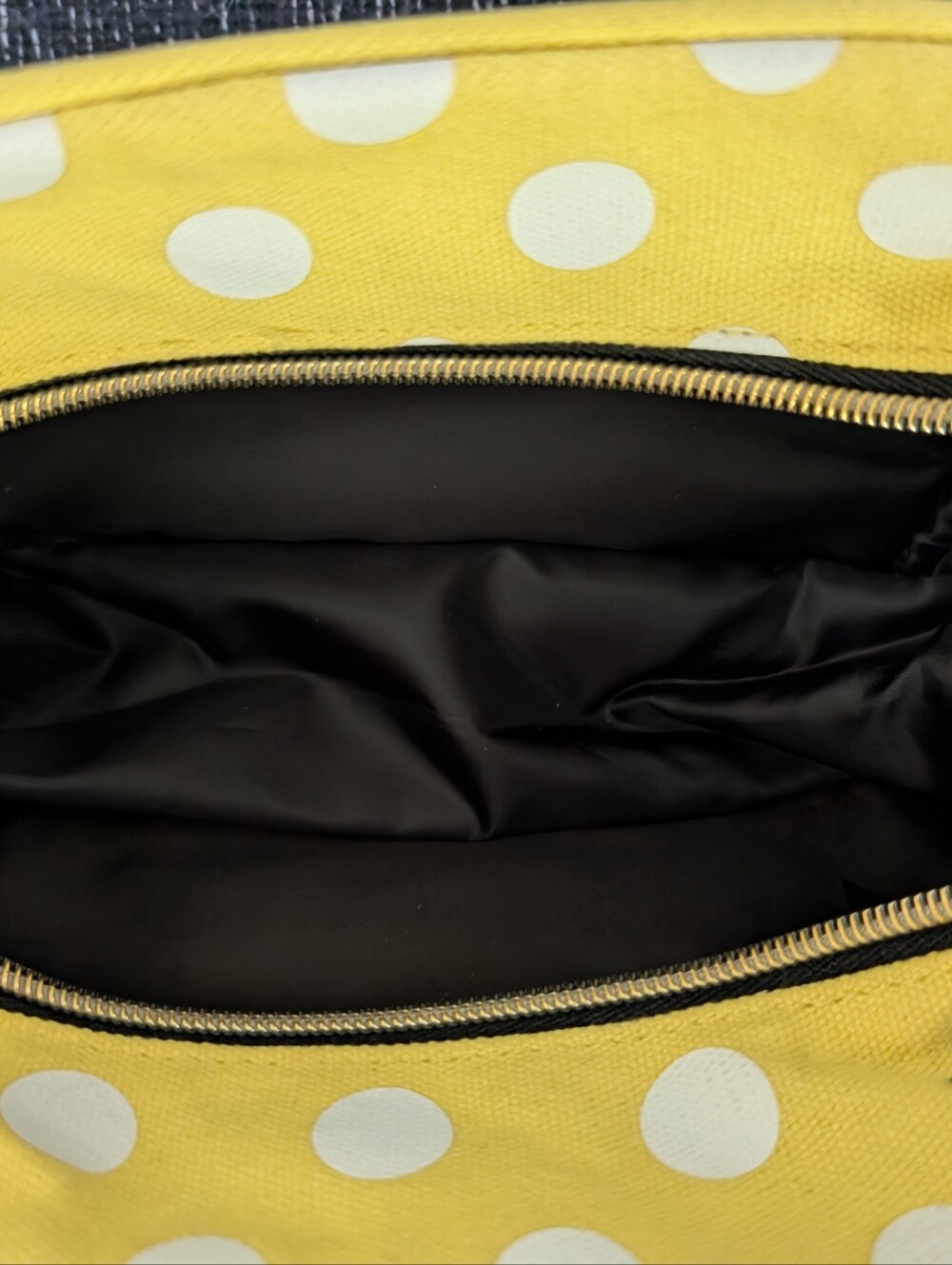 MARC JACOBS Honey Yellow And White Polka Dot Cosmetic Bag - Picture 5 of 7